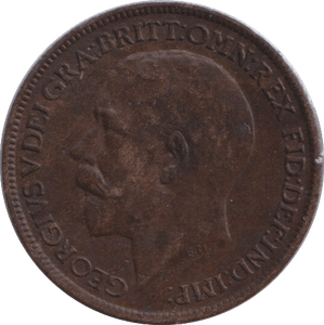 1919 FARTHING ( VF ) - FARTHING - Cambridgeshire Coins