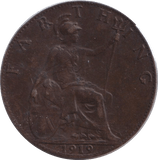 1919 FARTHING ( VF ) - FARTHING - Cambridgeshire Coins