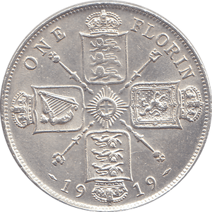 1919 FLORIN ( EF ) - FLORIN - Cambridgeshire Coins