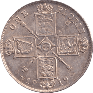 1919 FLORIN ( EF ) - FLORIN - Cambridgeshire Coins