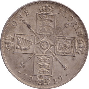 1919 FLORIN ( EF ) - FLORIN - Cambridgeshire Coins