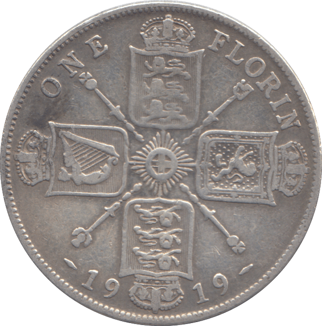 1919 FLORIN ( FINE ) - FLORIN - Cambridgeshire Coins