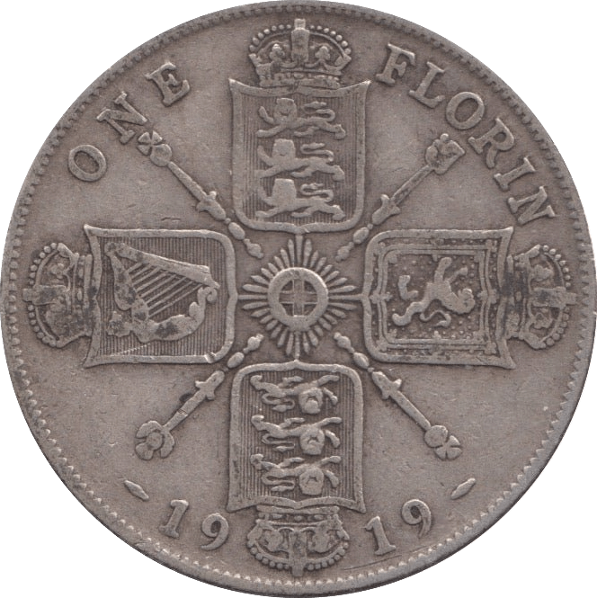 1919 FLORIN ( GF ) 8 - FLORIN - Cambridgeshire Coins
