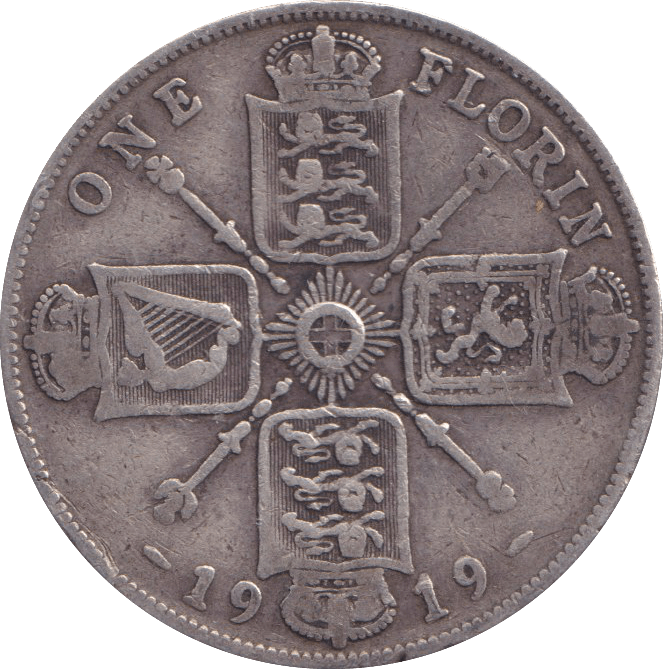 1919 FLORIN ( GF ) - FLORIN - Cambridgeshire Coins