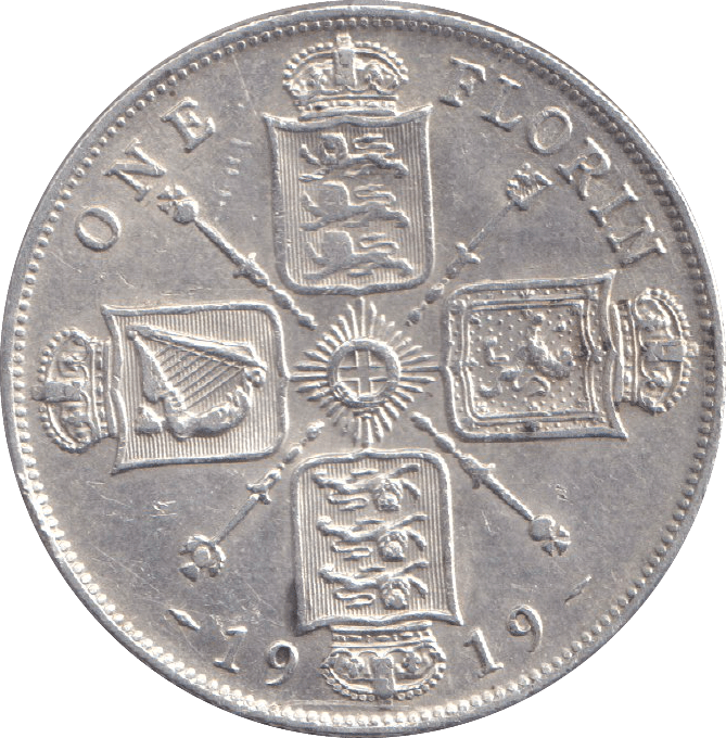 1919 FLORIN ( GVF ) - FLORIN - Cambridgeshire Coins