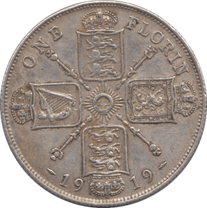 1919 FLORIN ( VF ) - FLORIN - Cambridgeshire Coins