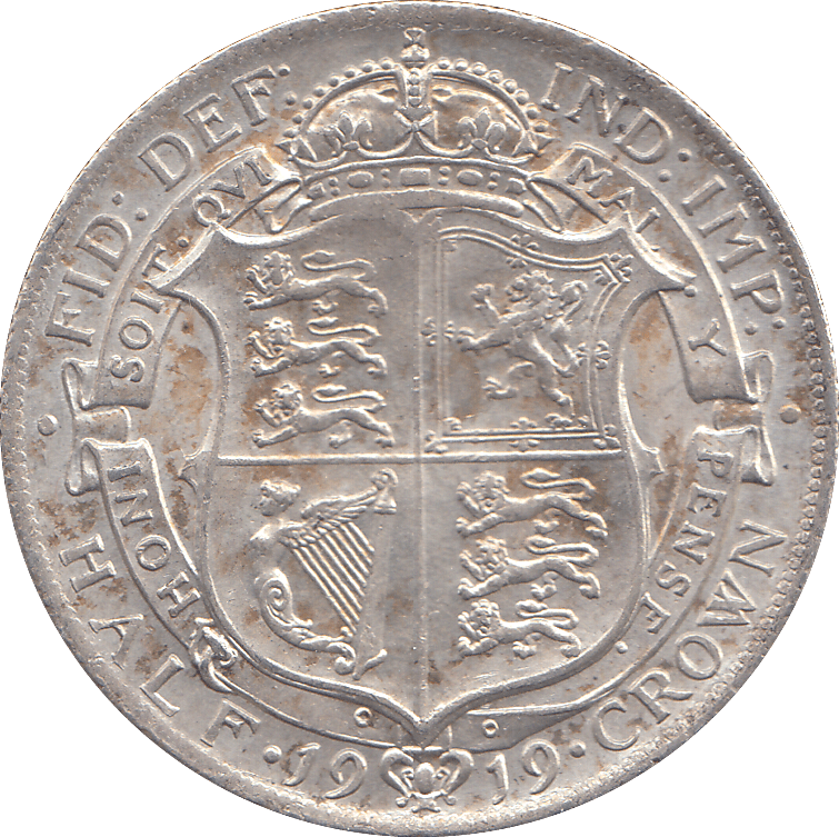 1919 HALFCROWN ( AUNC ) - HALFCROWN - Cambridgeshire Coins