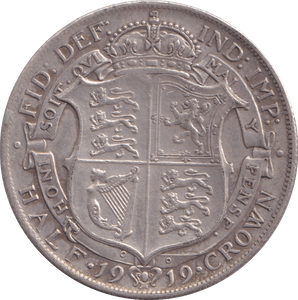 1919 HALFCROWN ( EF ) - HALFCROWN - Cambridgeshire Coins
