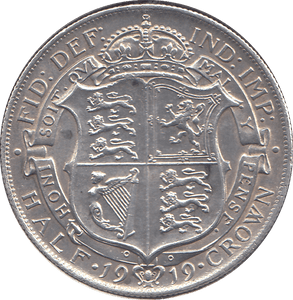 1919 HALFCROWN ( EF ) - HALFCROWN - Cambridgeshire Coins