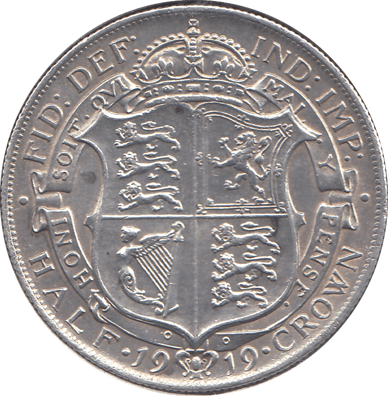 1919 HALFCROWN ( EF ) - HALFCROWN - Cambridgeshire Coins