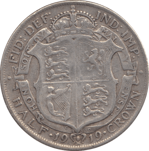 1919 HALFCROWN ( FINE ) - Halfcrown - Cambridgeshire Coins