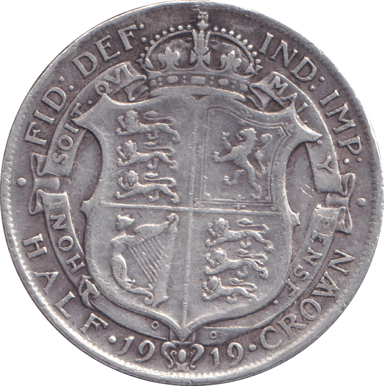 1919 HALFCROWN ( FINE ) - HALFCROWN - Cambridgeshire Coins