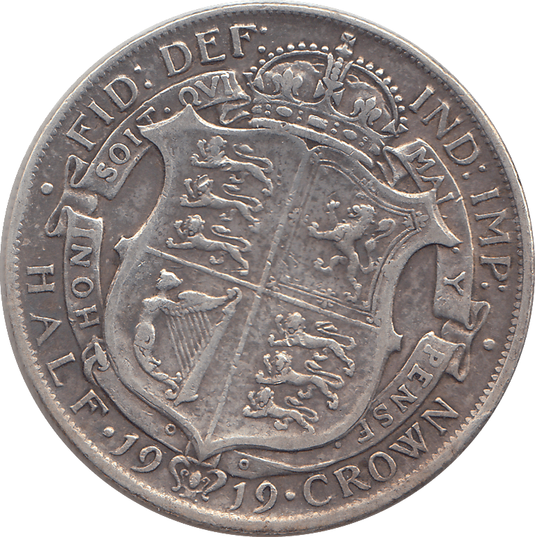 1919 HALFCROWN ( FINE ) - HALFCROWN - Cambridgeshire Coins