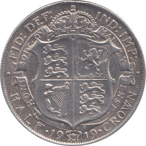 1919 HALFCROWN ( GVF ) - Halfcrown - Cambridgeshire Coins