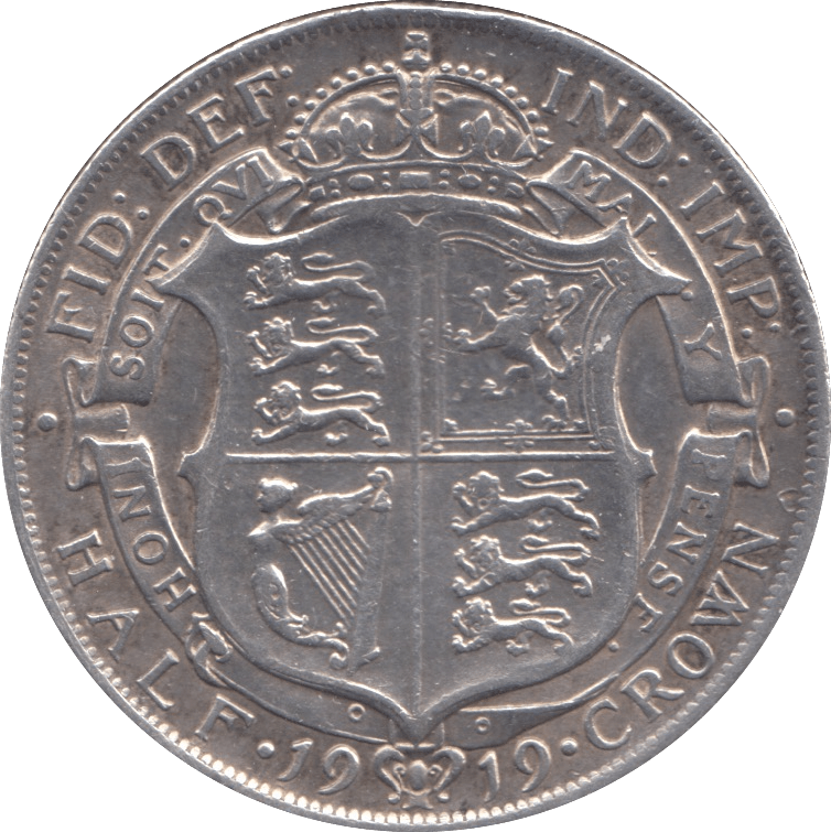 1919 HALFCROWN ( GVF ) - Halfcrown - Cambridgeshire Coins