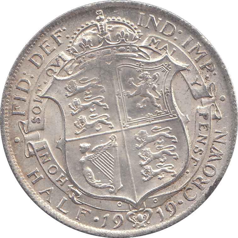 1919 HALFCROWN ( UNC ) REF 2 - HALFCROWN - Cambridgeshire Coins