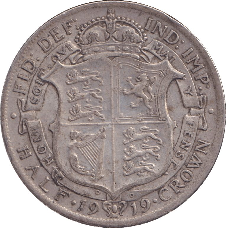 1919 HALFCROWN ( VF ) - HALFCROWN - Cambridgeshire Coins