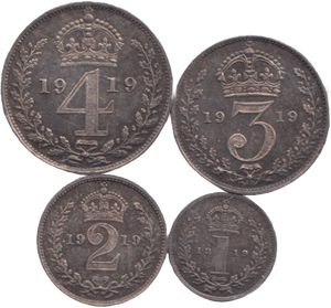 1919 MAUNDY SET GEORGE V - Maundy Set - Cambridgeshire Coins