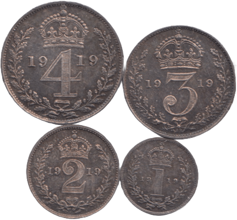 1919 MAUNDY SET GEORGE V - Maundy Set - Cambridgeshire Coins