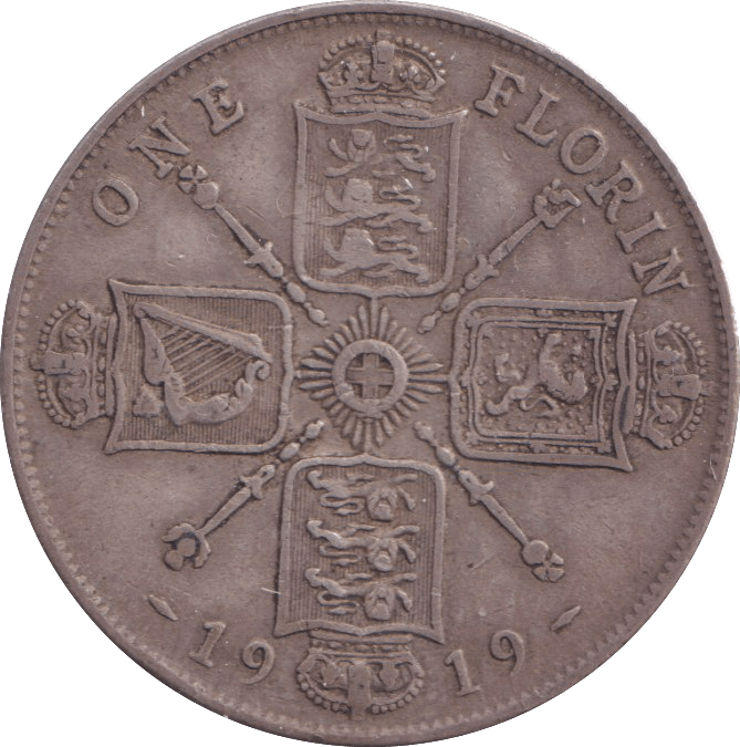 1919 ONE FLORIN ( GF ) - FLORIN - Cambridgeshire Coins