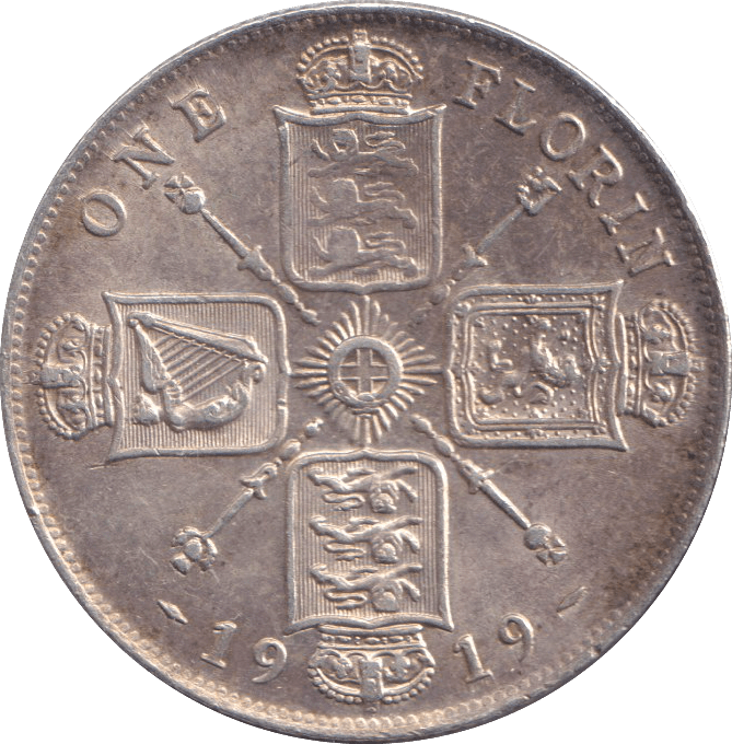 1919 ONE FLORIN ( GVF ) - WORLD COINS - Cambridgeshire Coins