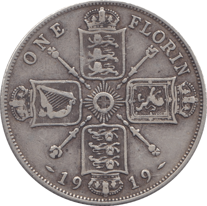 1919 ONE FLORIN ( VF ) - FLORIN - Cambridgeshire Coins