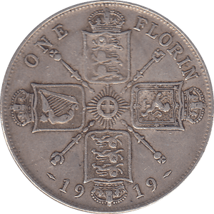 1919 ONE FLORIN ( VF ) - FLORIN - Cambridgeshire Coins