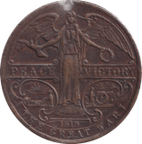 1919 PEACE MEDALLION KING GEORGE V HOLED - WORLD COINS - Cambridgeshire Coins