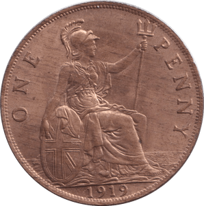 1919 PENNY ( AUNC ) - PENNY - Cambridgeshire Coins