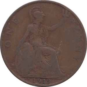 1919 PENNY ( FINE ) - PENNY - Cambridgeshire Coins