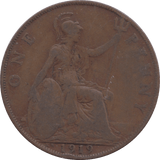 1919 PENNY ( FINE ) - PENNY - Cambridgeshire Coins