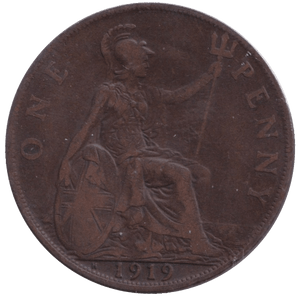 1919 PENNY ( FINE ) - PENNY - Cambridgeshire Coins