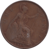 1919 PENNY ( FINE ) - PENNY - Cambridgeshire Coins