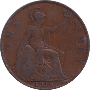 1919 PENNY ( FINE ) - PENNY - Cambridgeshire Coins