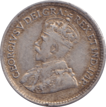 1919 SILVER 5 CENTS NEWFOUNDLAND - SILVER WORLD COINS - Cambridgeshire Coins