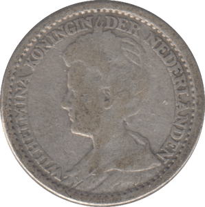 1919 SILVER NETHERLANDS 25 CENT - SILVER WORLD COINS - Cambridgeshire Coins