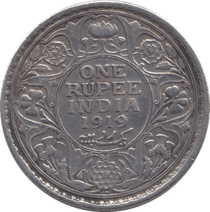 1919 SILVER ONE RUPEE INDIA - SILVER WORLD COINS - Cambridgeshire Coins