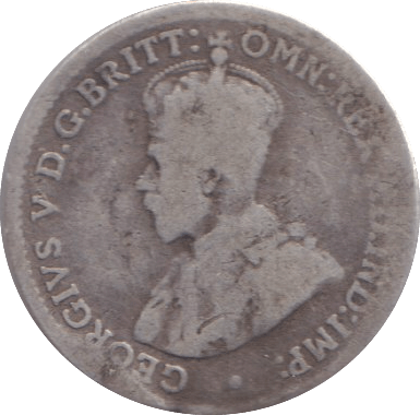 1919 SILVER THREEPENCE AUSTRALIA - SILVER WORLD COINS - Cambridgeshire Coins
