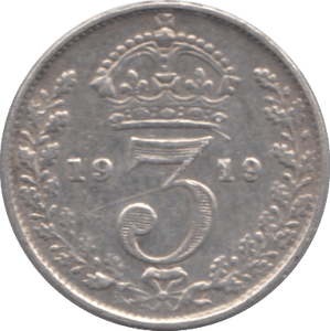 1919 SILVER THREEPENCE ( FINE ) - Threepence - Cambridgeshire Coins