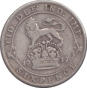 1919 SIXPENCE ( FAIR ) - SIXPENCE - Cambridgeshire Coins