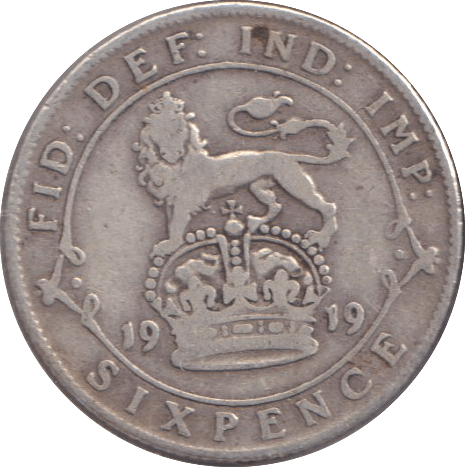 1919 SIXPENCE ( FAIR ) - SIXPENCE - Cambridgeshire Coins