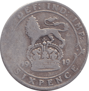 1919 SIXPENCE ( FINE ) - SIXPENCE - Cambridgeshire Coins