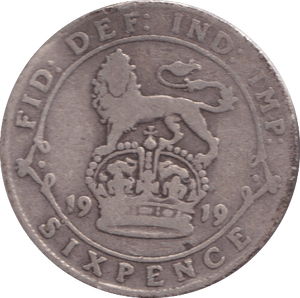 1919 SIXPENCE ( FINE ) - SIXPENCE - Cambridgeshire Coins