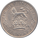 1919 SIXPENCE ( GVF ) - SIXPENCE - Cambridgeshire Coins