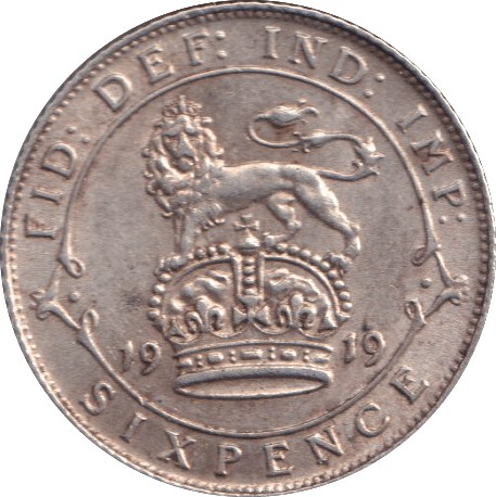 1919 SIXPENCE ( VF ) - SIXPENCE - Cambridgeshire Coins