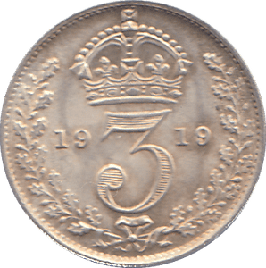 1919 THREEPENCE ( AUNC ) - THREEPENCE - Cambridgeshire Coins