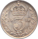 1919 THREEPENCE ( AUNC ) - THREEPENCE - Cambridgeshire Coins