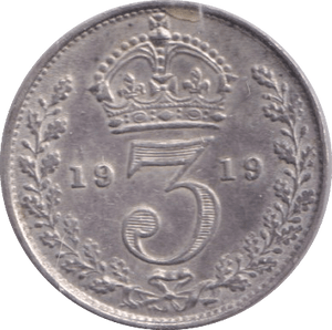 1919 THREEPENCE ( AUNC ) - Threepence - Cambridgeshire Coins