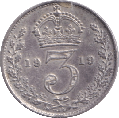 1919 THREEPENCE ( AUNC ) - Threepence - Cambridgeshire Coins