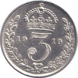 1919 THREEPENCE ( EF ) - THREEPENCE - Cambridgeshire Coins